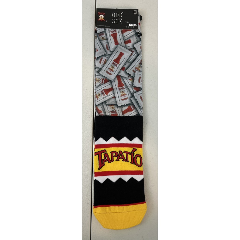 NEW ODD SOX Tapatio Hot Sauce Graphic Crew Socks Mens Size 8-12 13148MONCD
